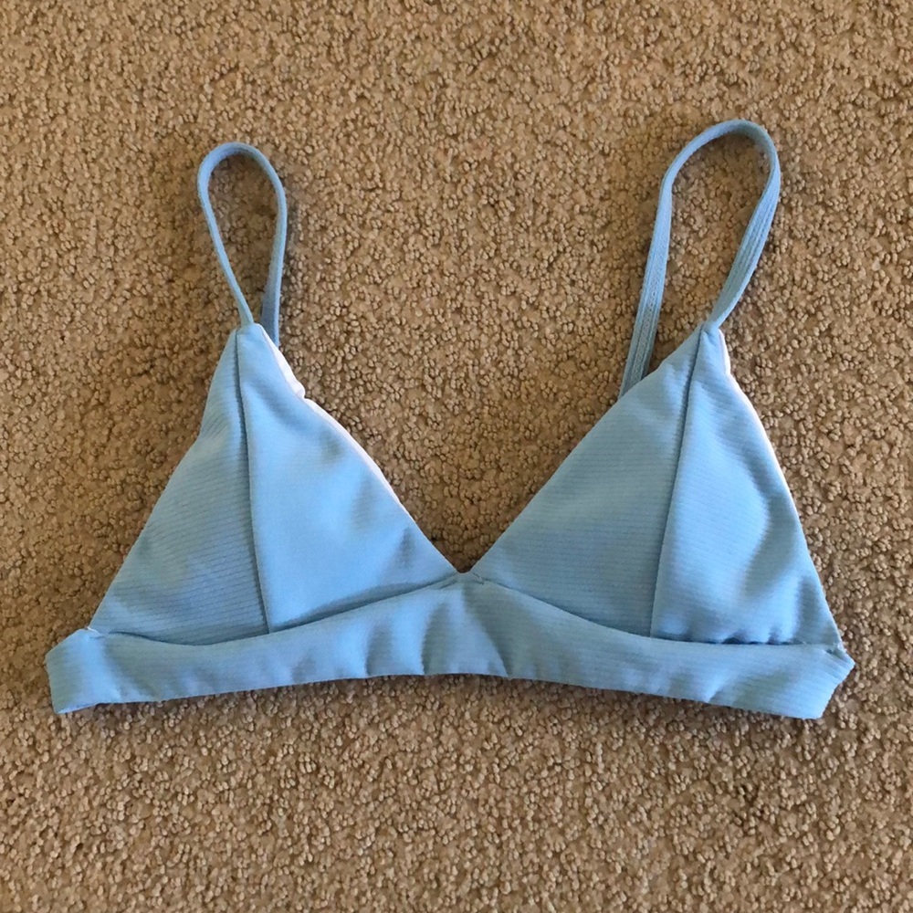 Zaful Light Blue Bikini Top